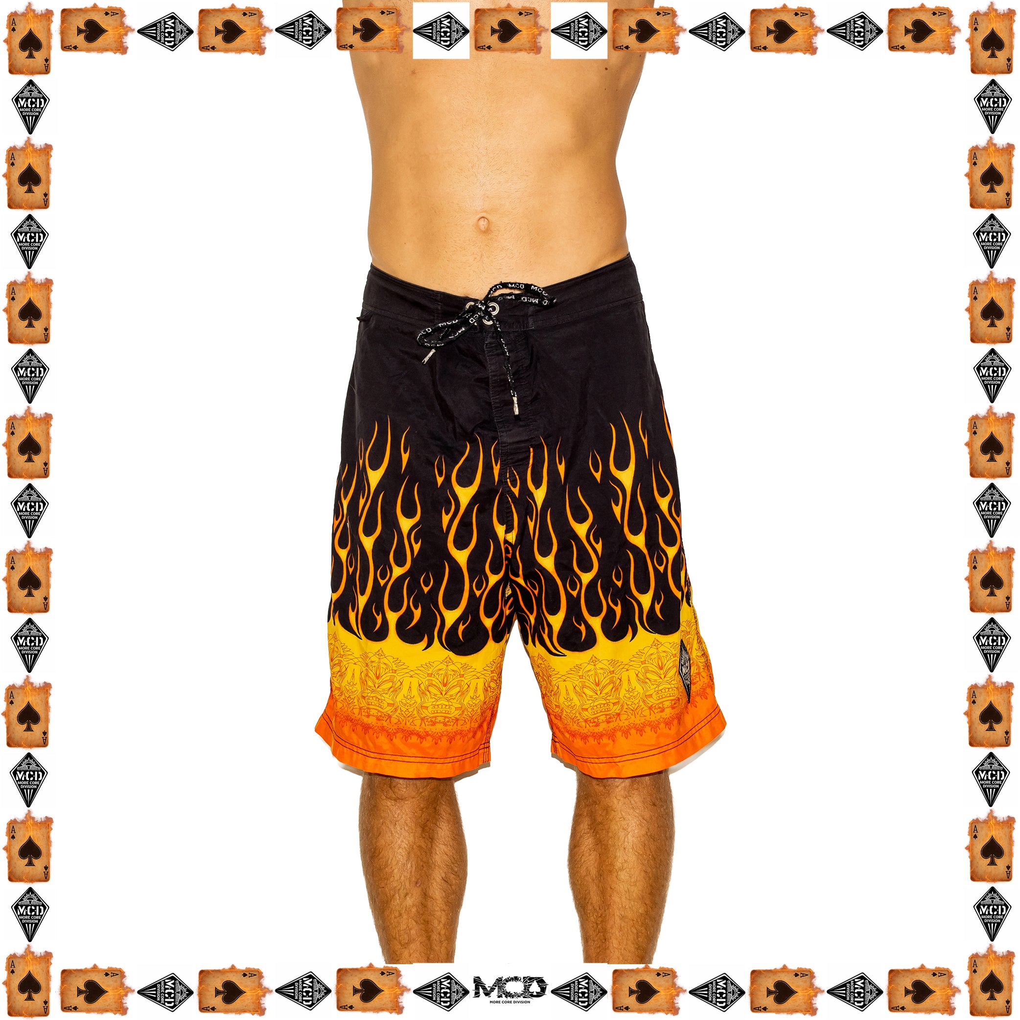 Y2K More Core Division Flame Tech Boardies (34")