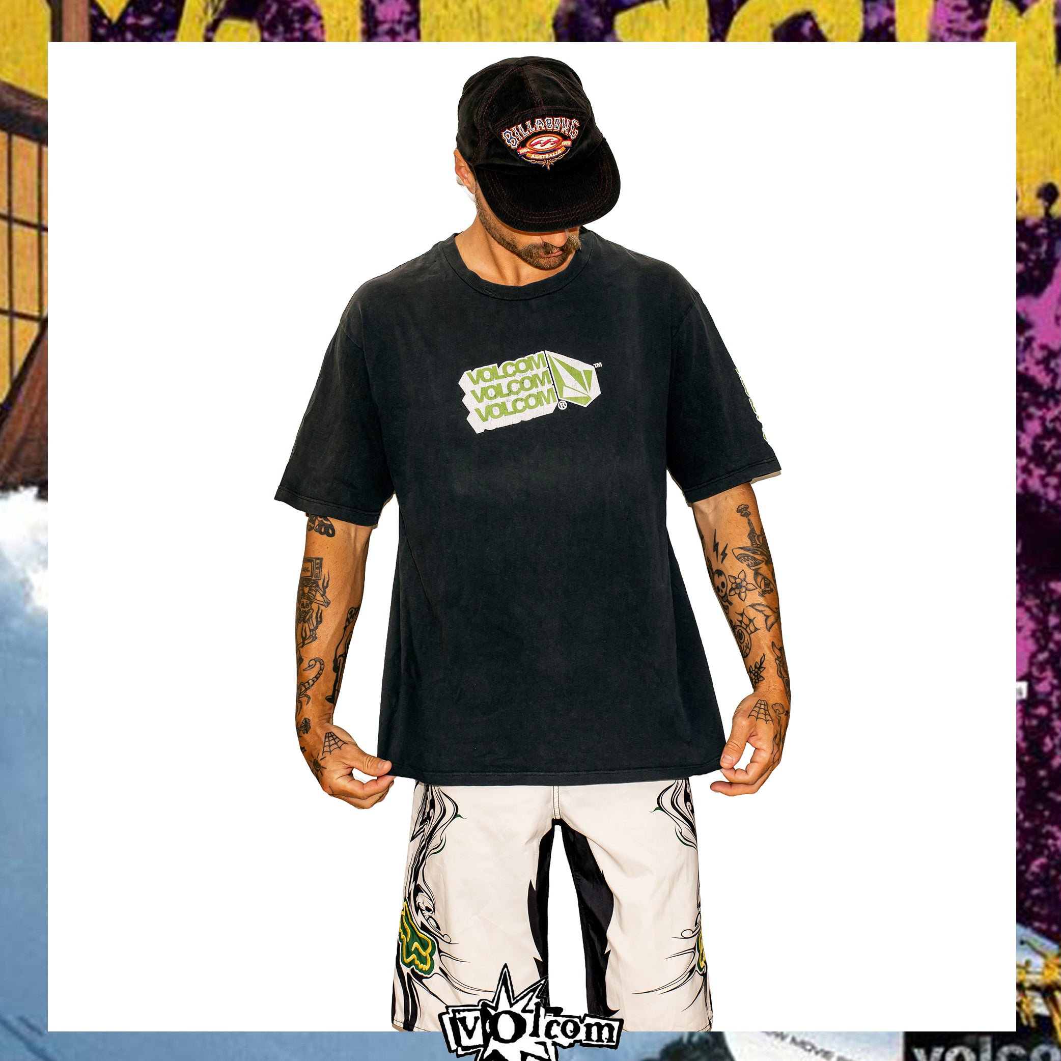 Y2K Volcom Spellout Tee (L)