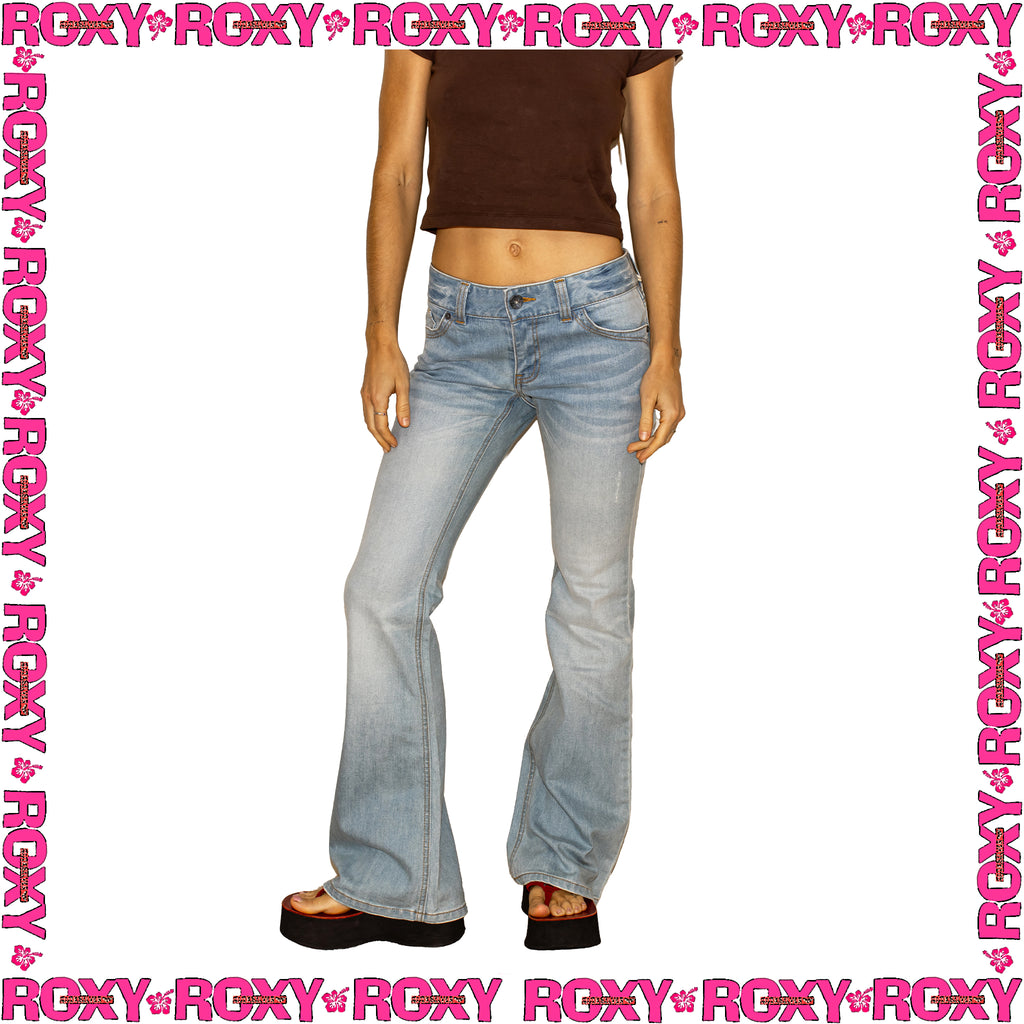 Y2K Roxy Low Rised Flared Denim Jeans (28")