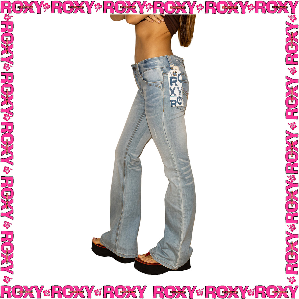 Y2K Roxy Low Rised Flared Denim Jeans (28")