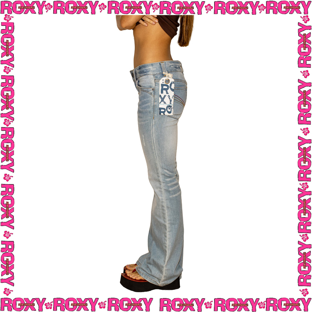 Y2K Roxy Low Rised Flared Denim Jeans (28")