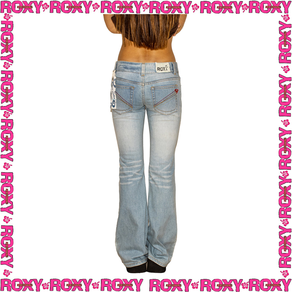 Y2K Roxy Low Rised Flared Denim Jeans (28")