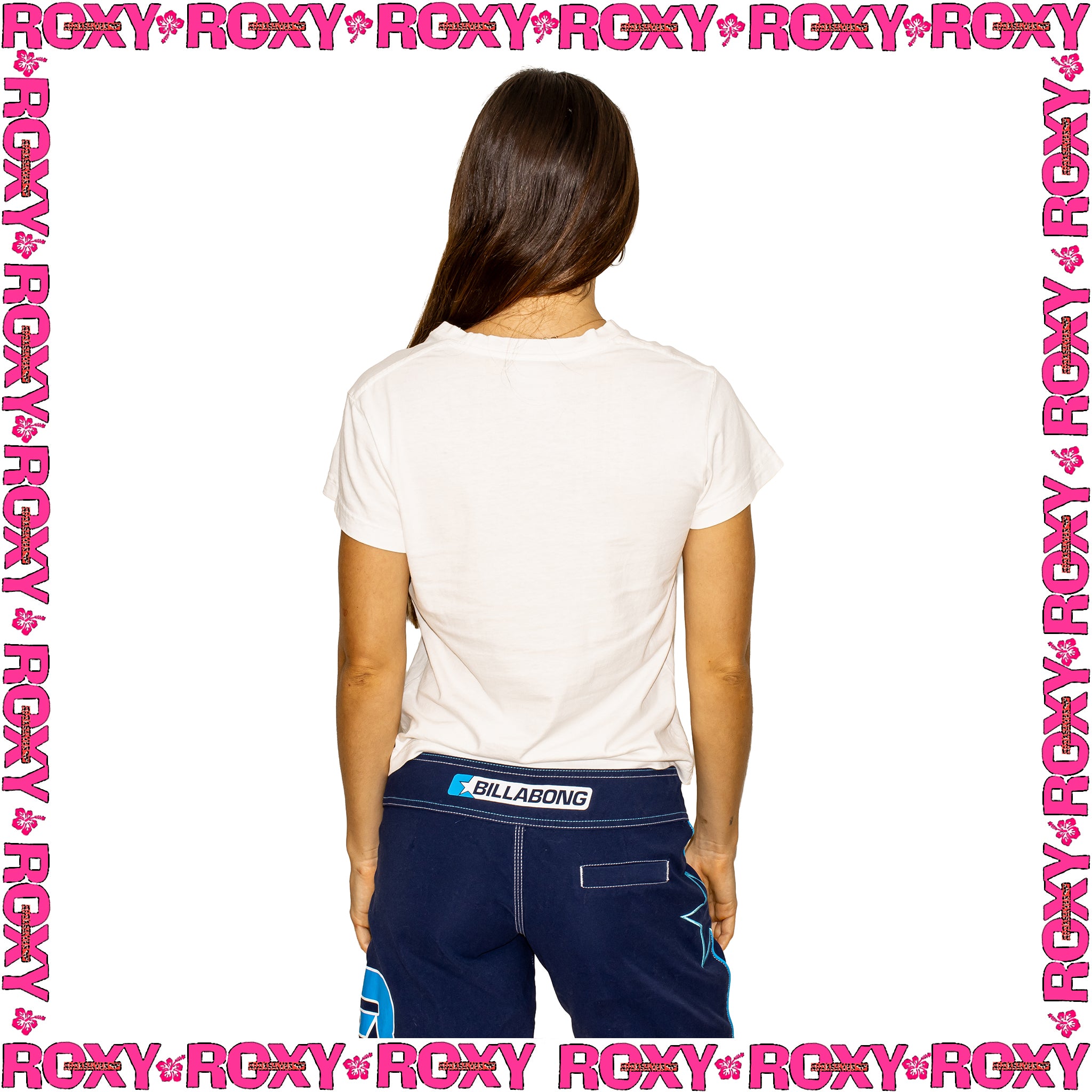 Y2K Roxy "Hula Girl" Graphic Tee (M)