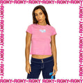 Y2K Roxy Graphic Baby Tee (M)