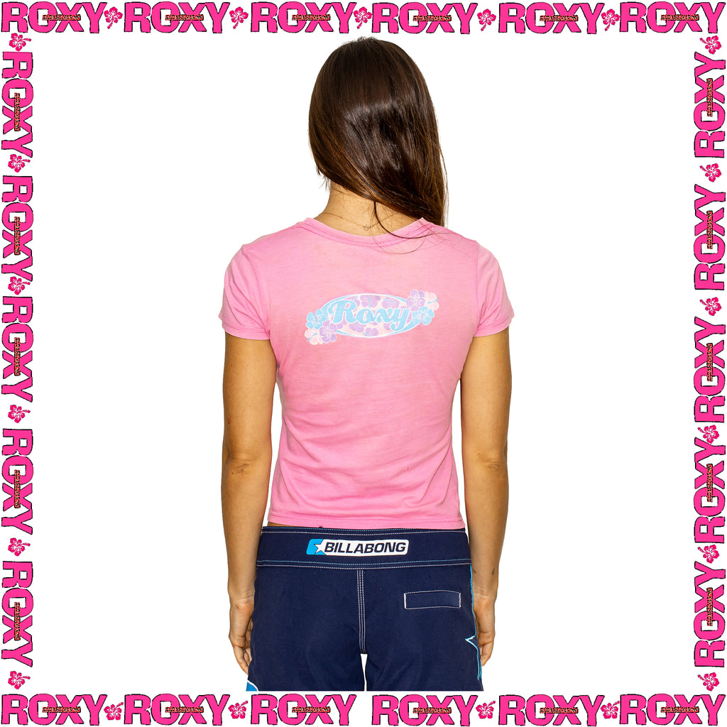 Y2K Roxy Graphic Baby Tee (M)