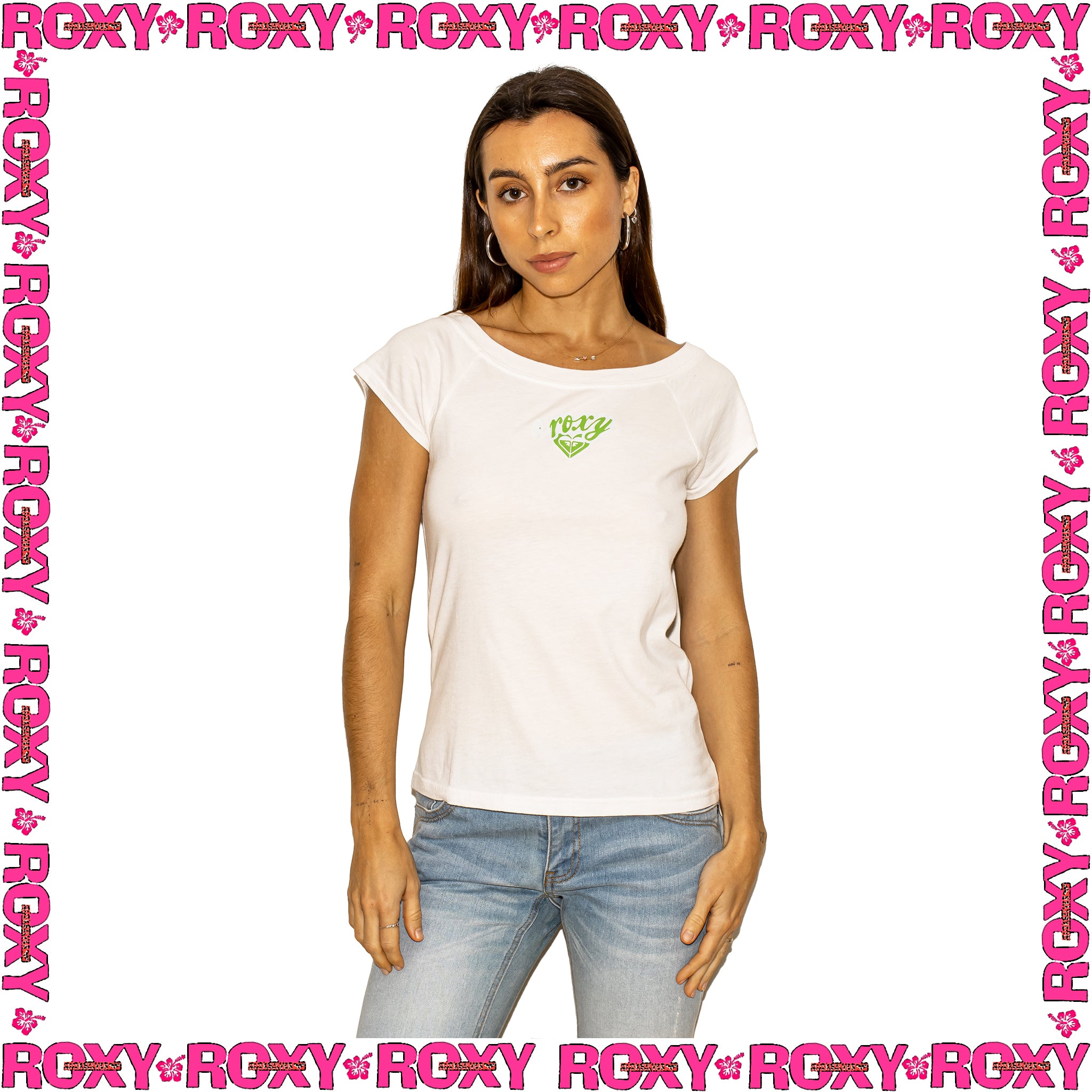 Y2K Roxy Spellout Tee (M)
