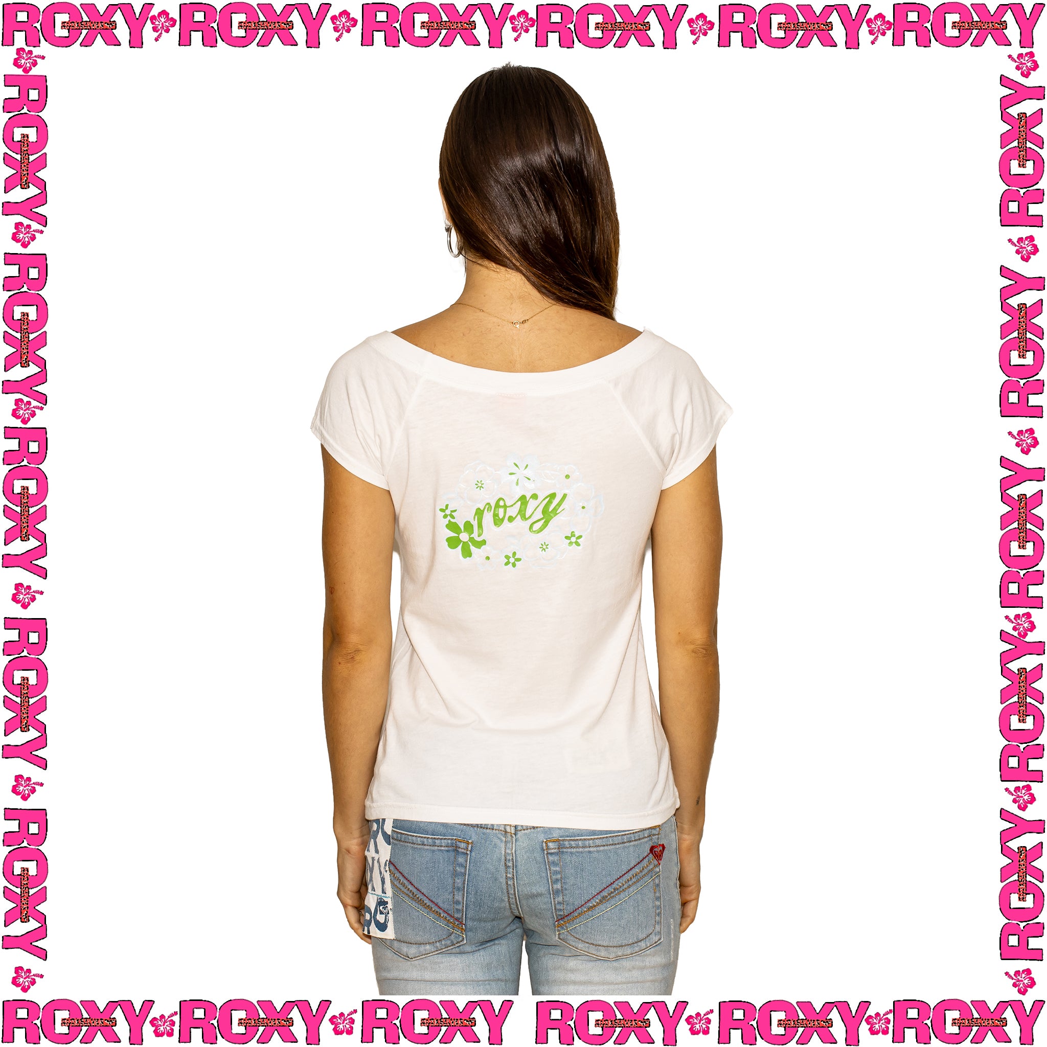 Y2K Roxy Spellout Tee (M)