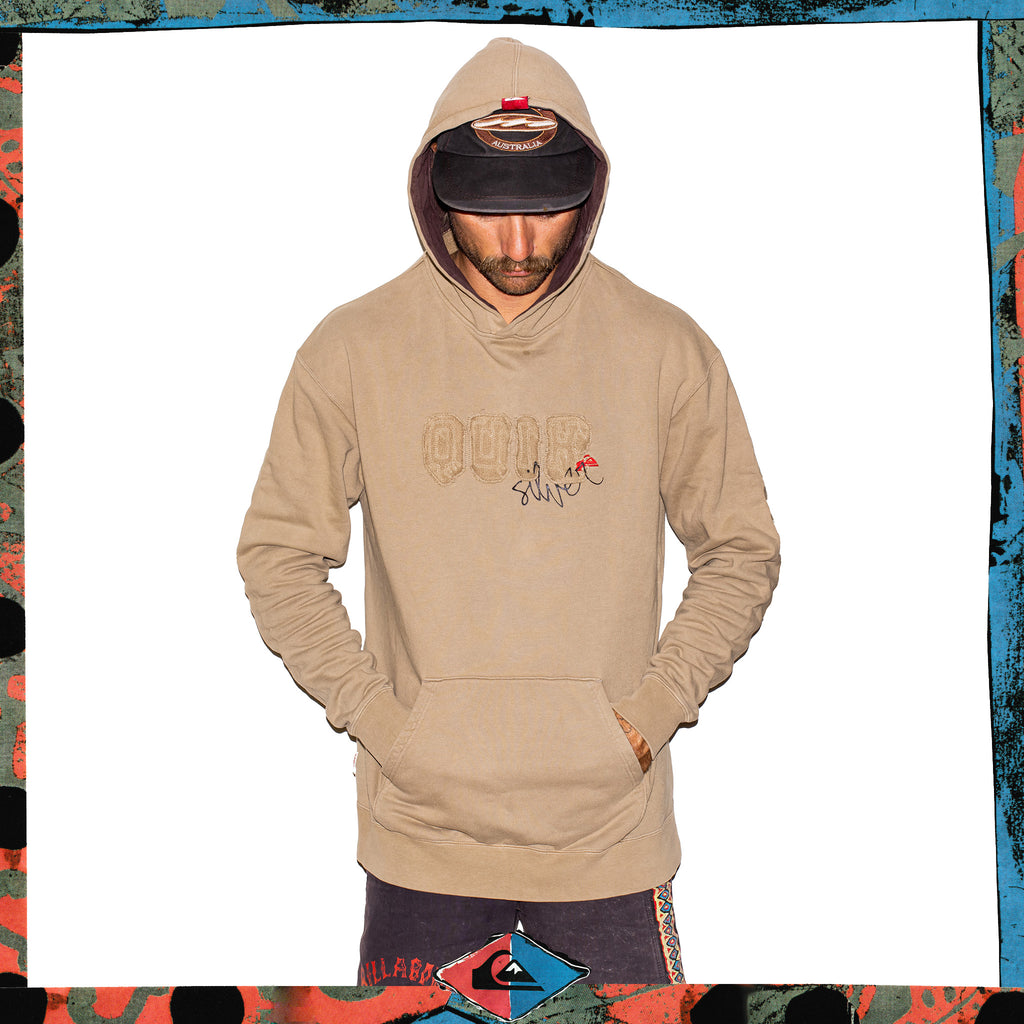 Y2K Quiksilver "Heavy Weight" Script Hoodie (XL)