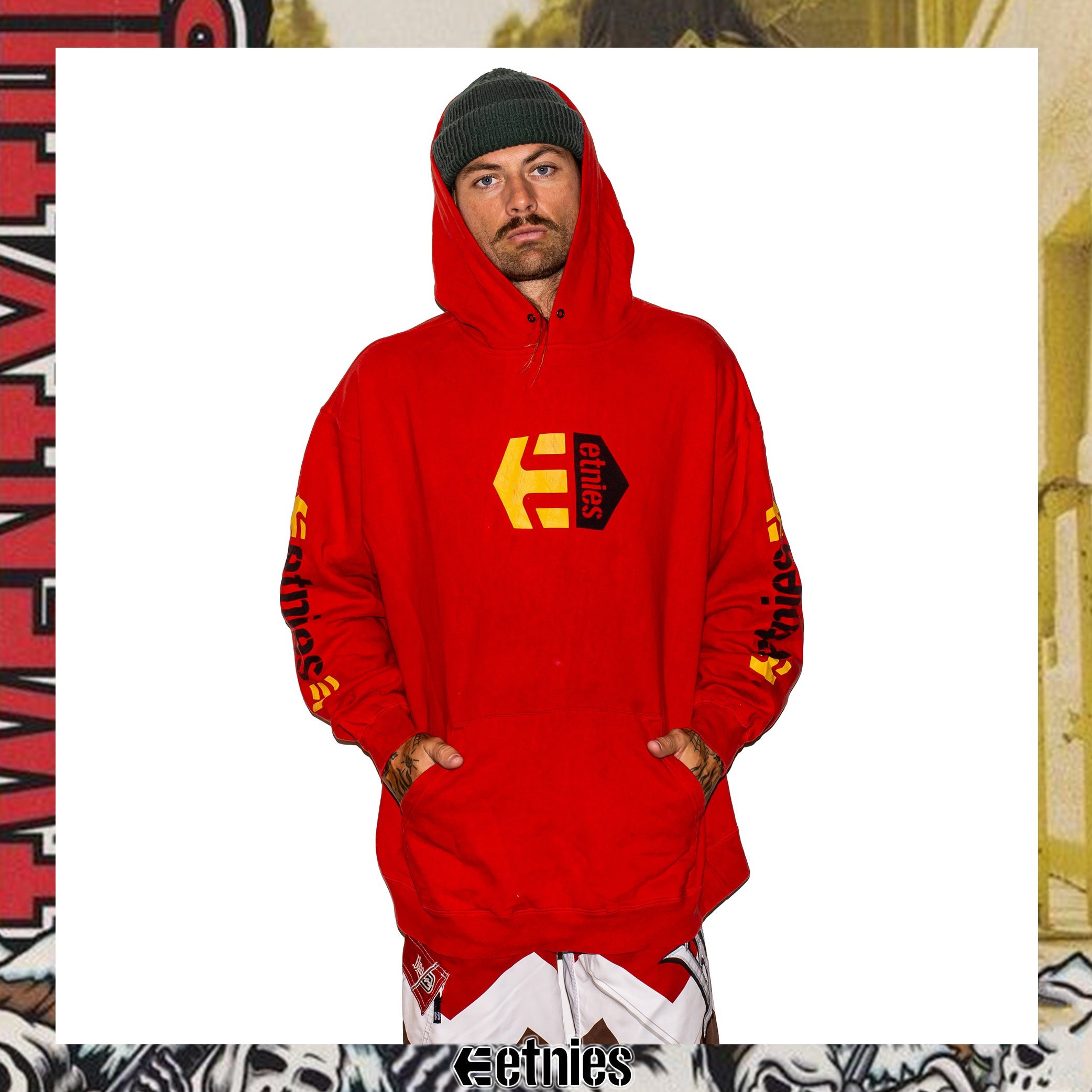 Y2K Etnies "Triple Hit" Skate Hoodie (XL) *RARE*