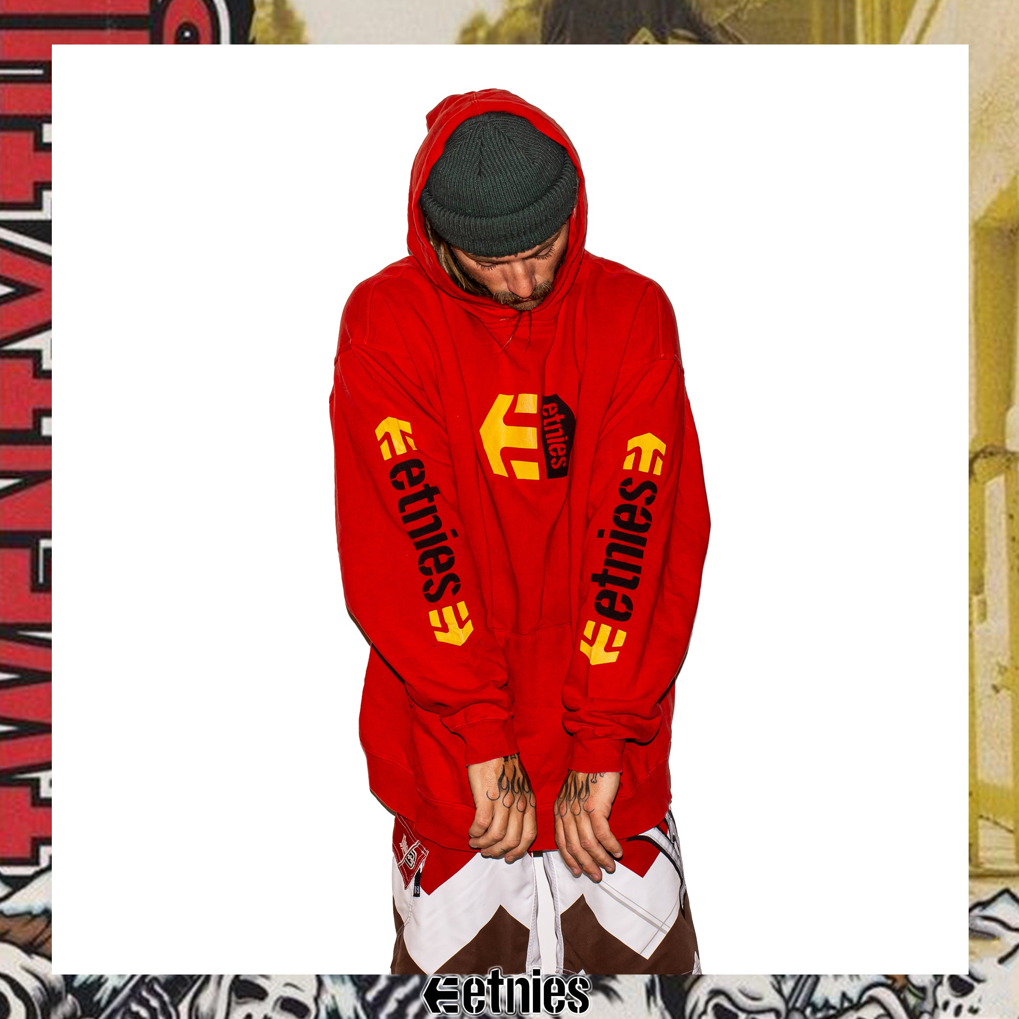 Y2K Etnies "Triple Hit" Skate Hoodie (XL) *RARE*