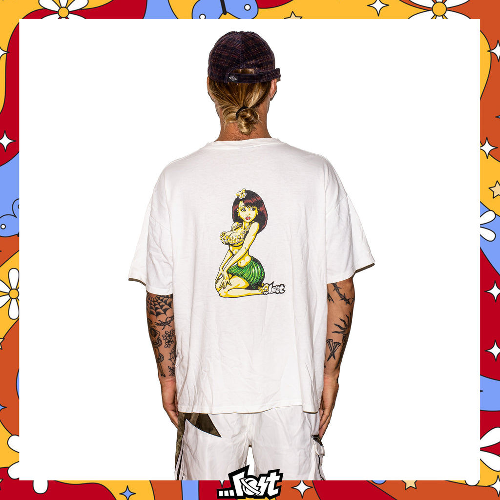 1990's Lost Enterprises Hula Girl Graphic Tee (XL) *RARE*