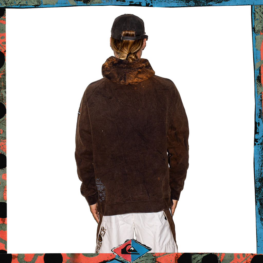 Y2K Quiksilver Acid Wash Spellout Hoodie (L)