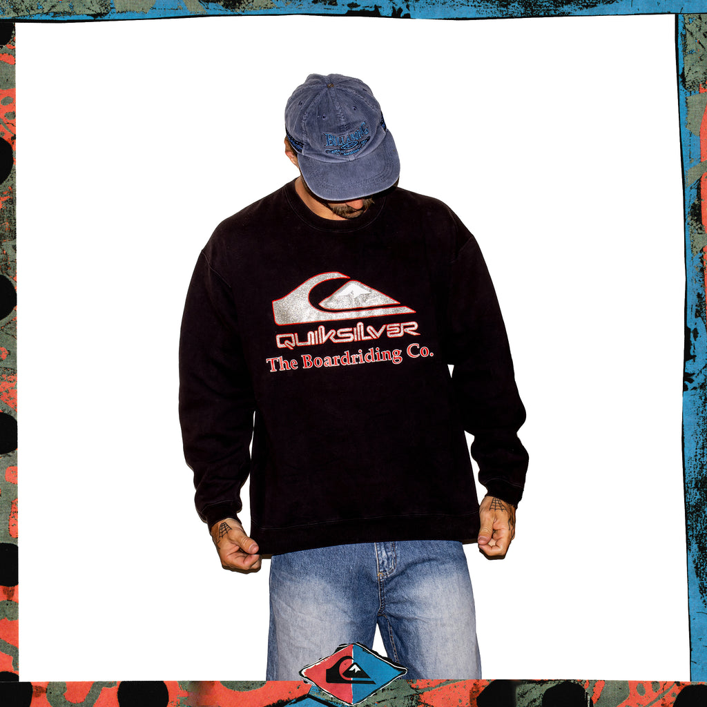 1990's Quiksilver Spellout Crewneck Sweatshirt (M-L)