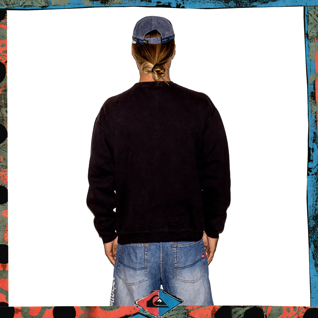 1990's Quiksilver Spellout Crewneck Sweatshirt (M-L)