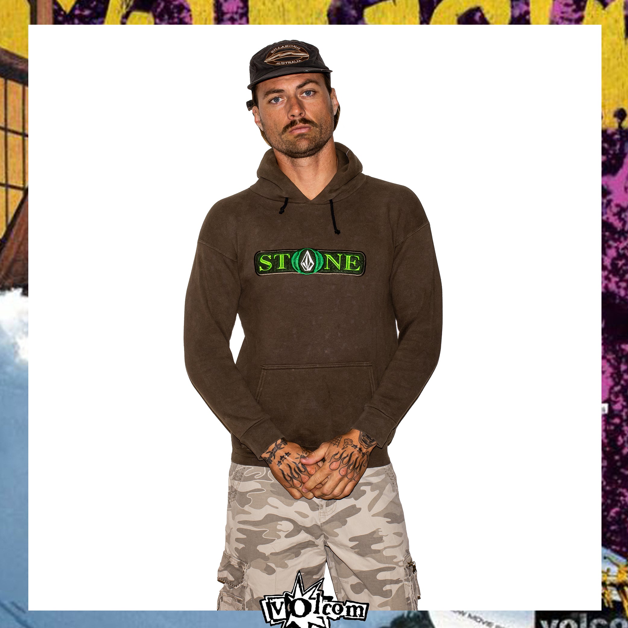 1990's Volcom Spellout Hoodie (S-M)