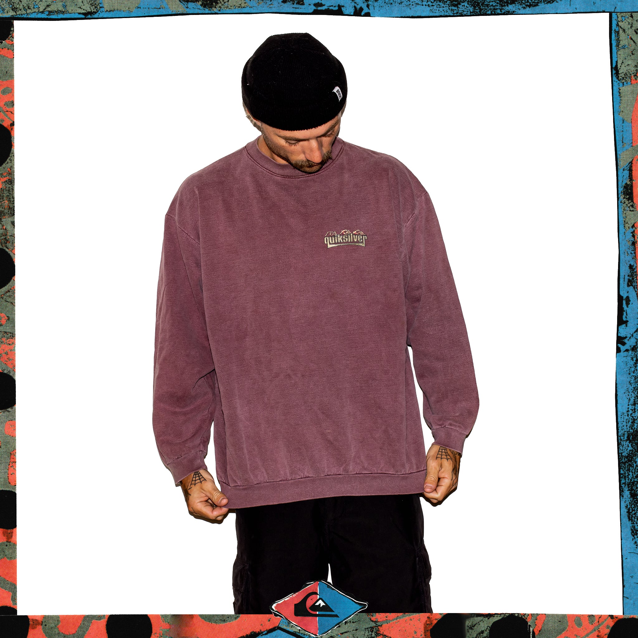 1990's Quiksilver Graphic Crewneck Sweatshirt (XL)