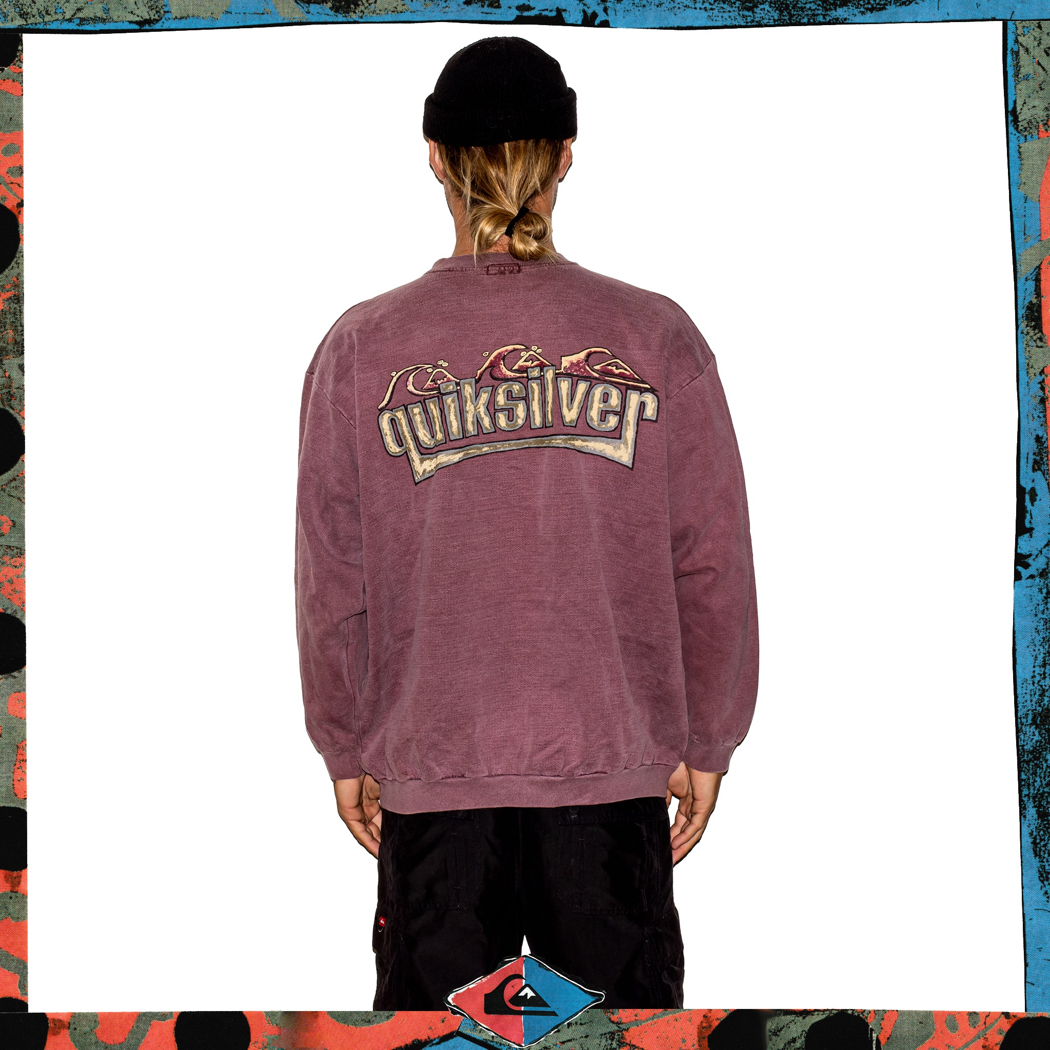 1990's Quiksilver Graphic Crewneck Sweatshirt (XL)