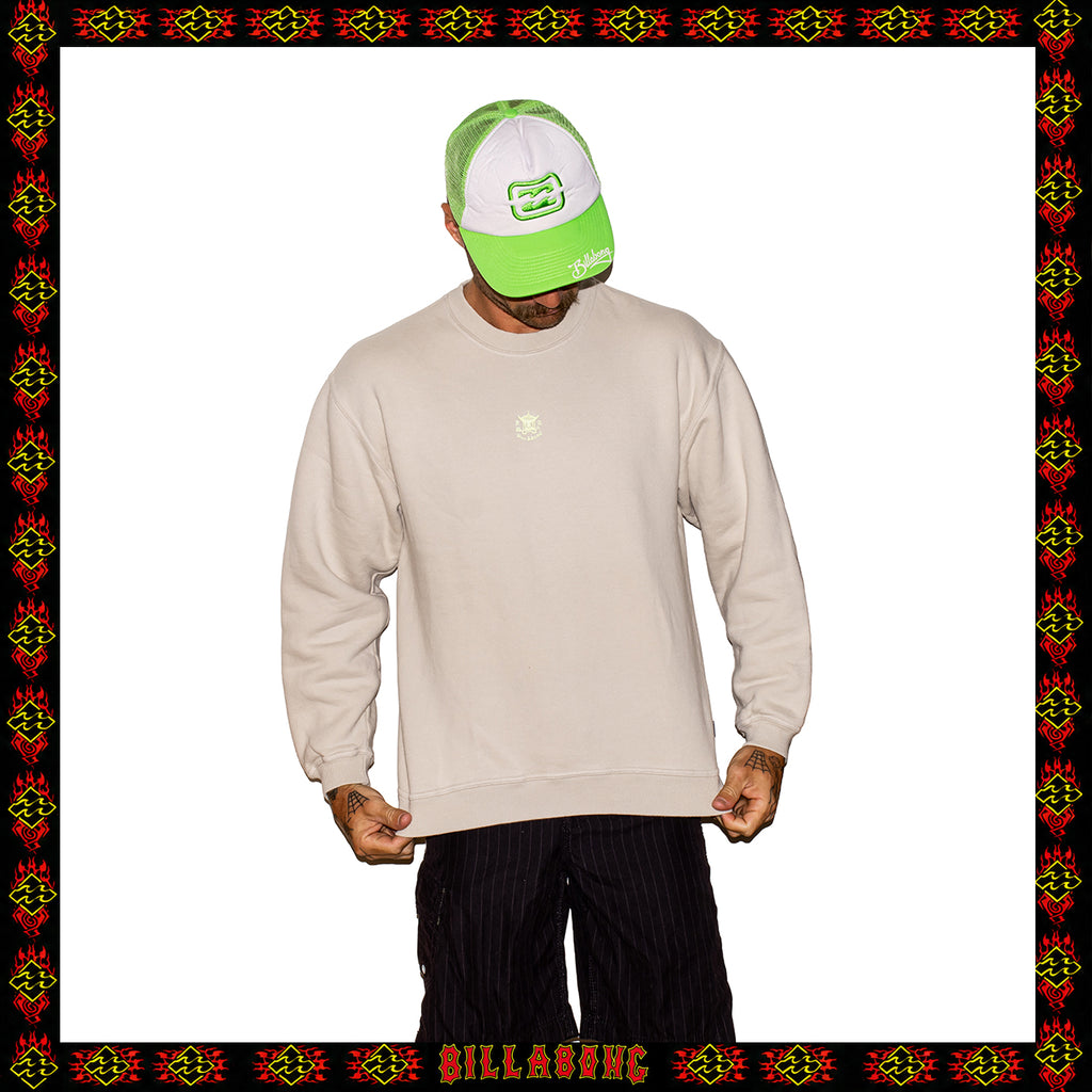 Y2K Billabong "Glow In The Dark" Dragon Crewneck Sweatshirt (M)