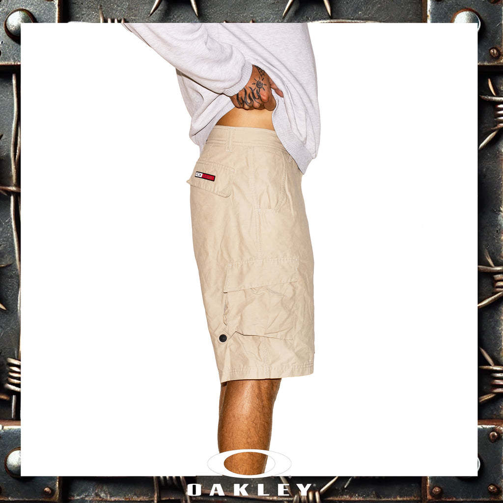 Y2K Oakley "Red Tag" Skull Cargo Shorts (30")