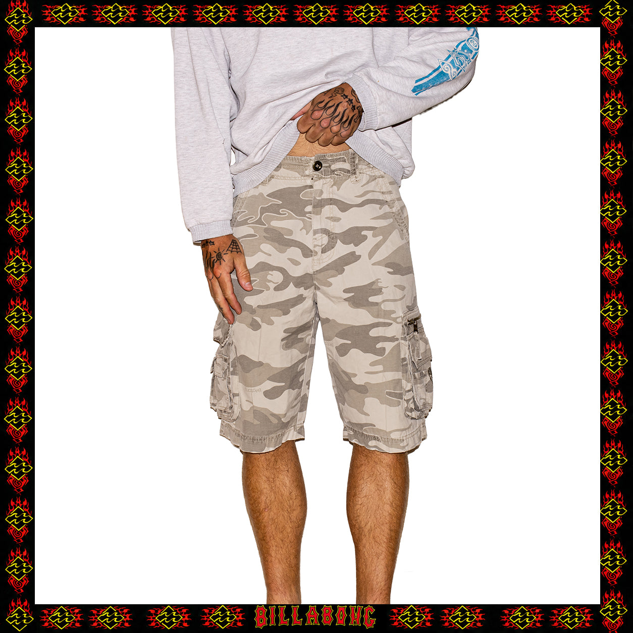 Y2K Billabong Camo Cargo Shorts (29")