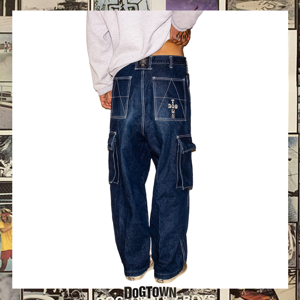 1990's Dog Town Black Dragon Denim Baggy Jeans (30") *RARE*