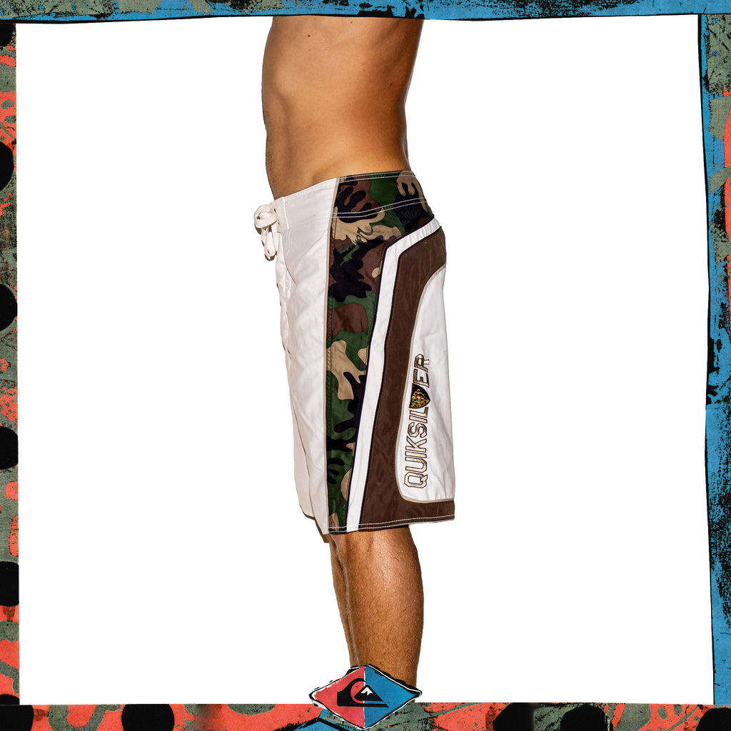 Y2K Quiksilver Camo Supreme Tech Boardies (32")