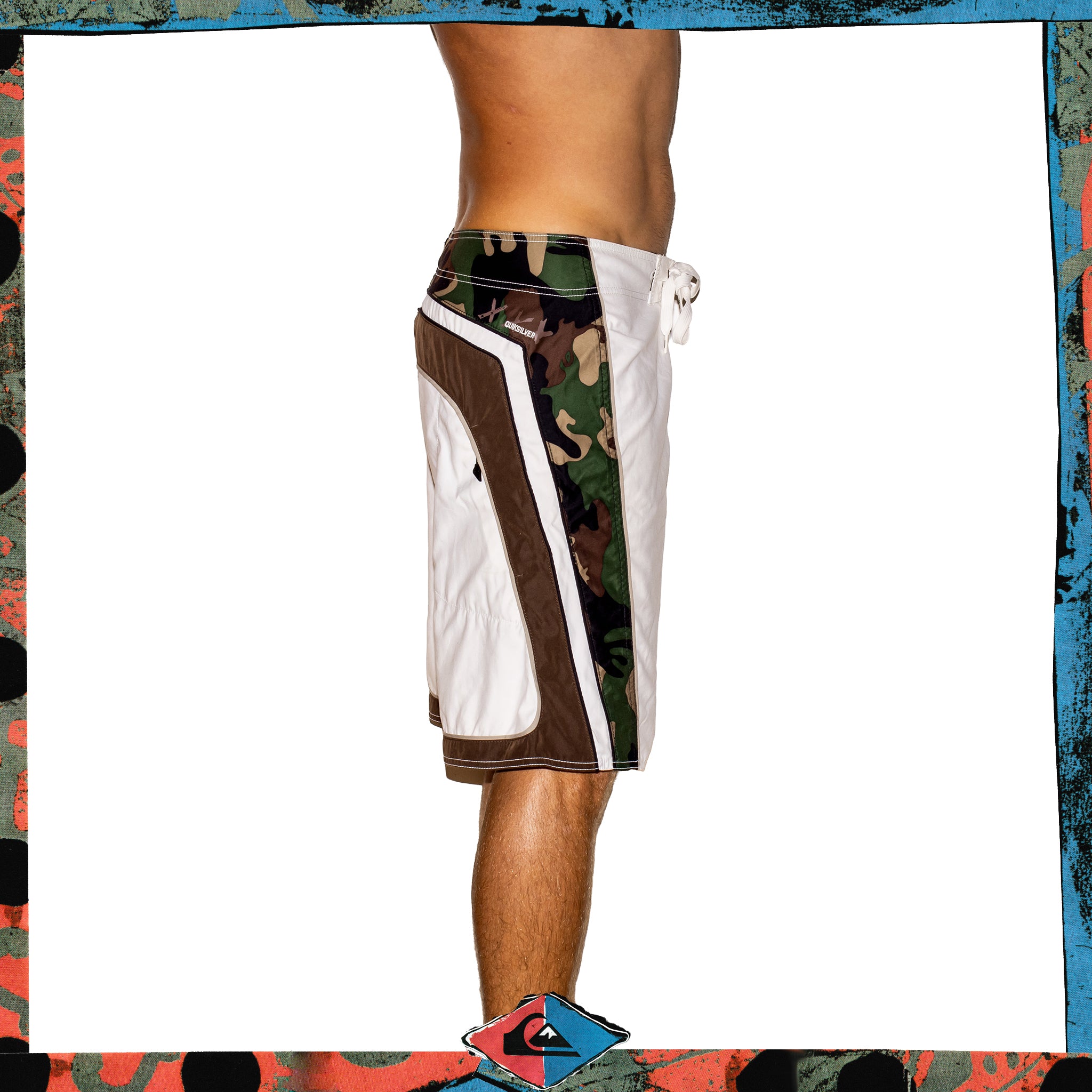 Y2K Quiksilver Camo Supreme Tech Boardies (32")