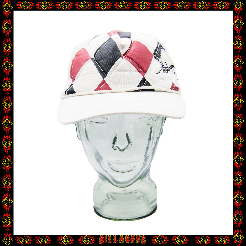 Y2K Billabong "Andy Irons - Argyle" Mesh Snapback Hat