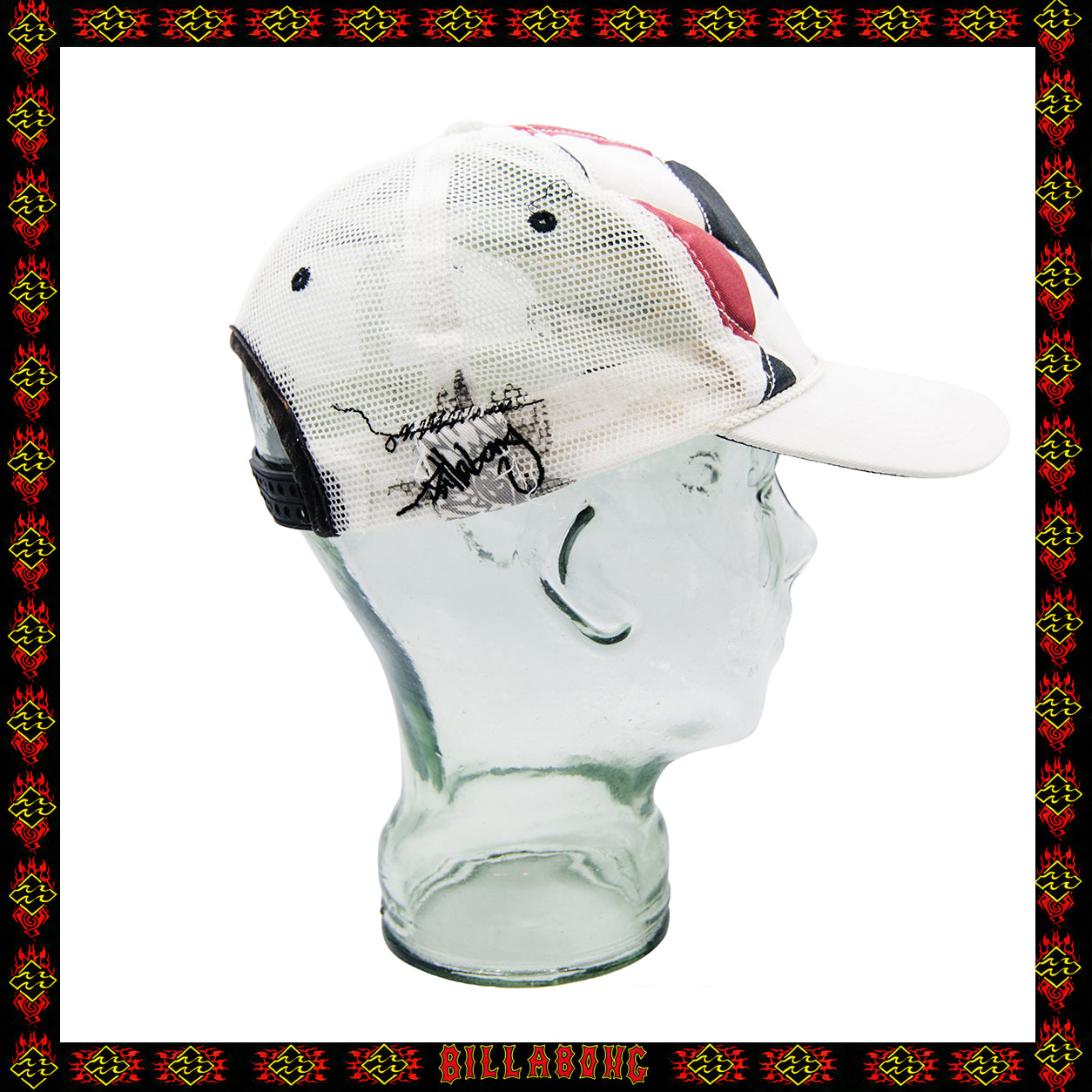 Y2K Billabong "Andy Irons - Argyle" Mesh Snapback Hat