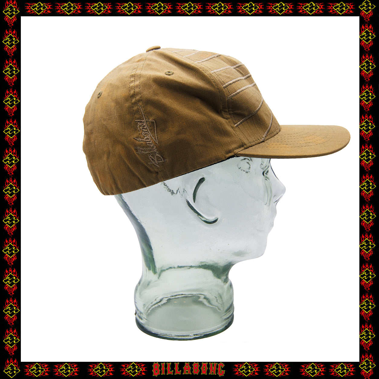 Y2K Billabong Rising Sun 6 Panel Flexfit Hat