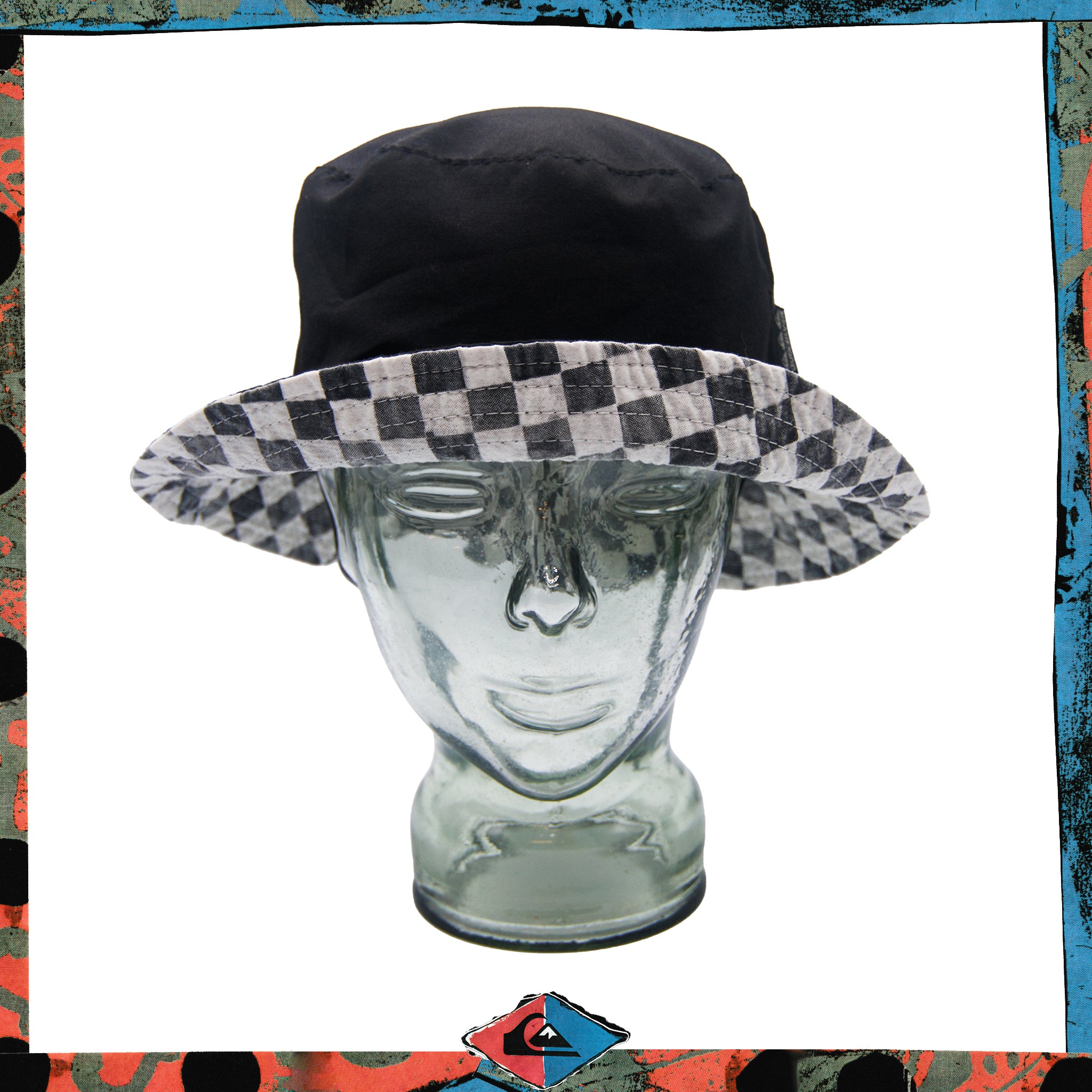 1980's Quiksilver Check Reversible Bucket Hat
