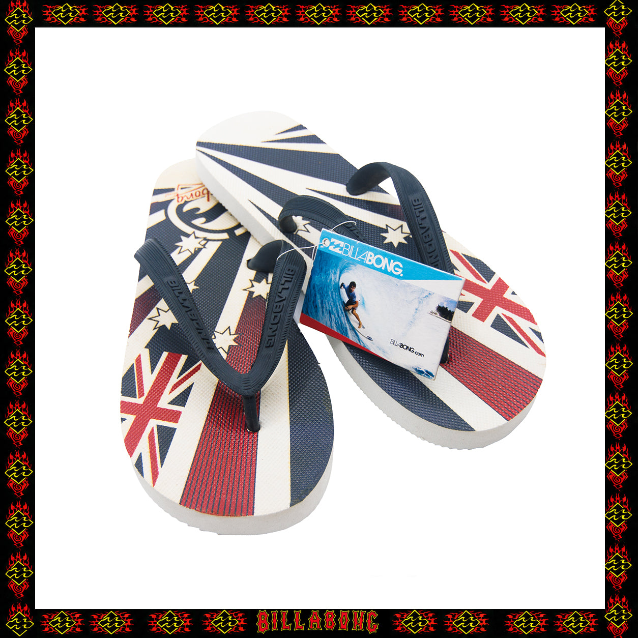 Y2K Billabong "Samurai Pride" Thongs (US7) *DEADSTOCK*