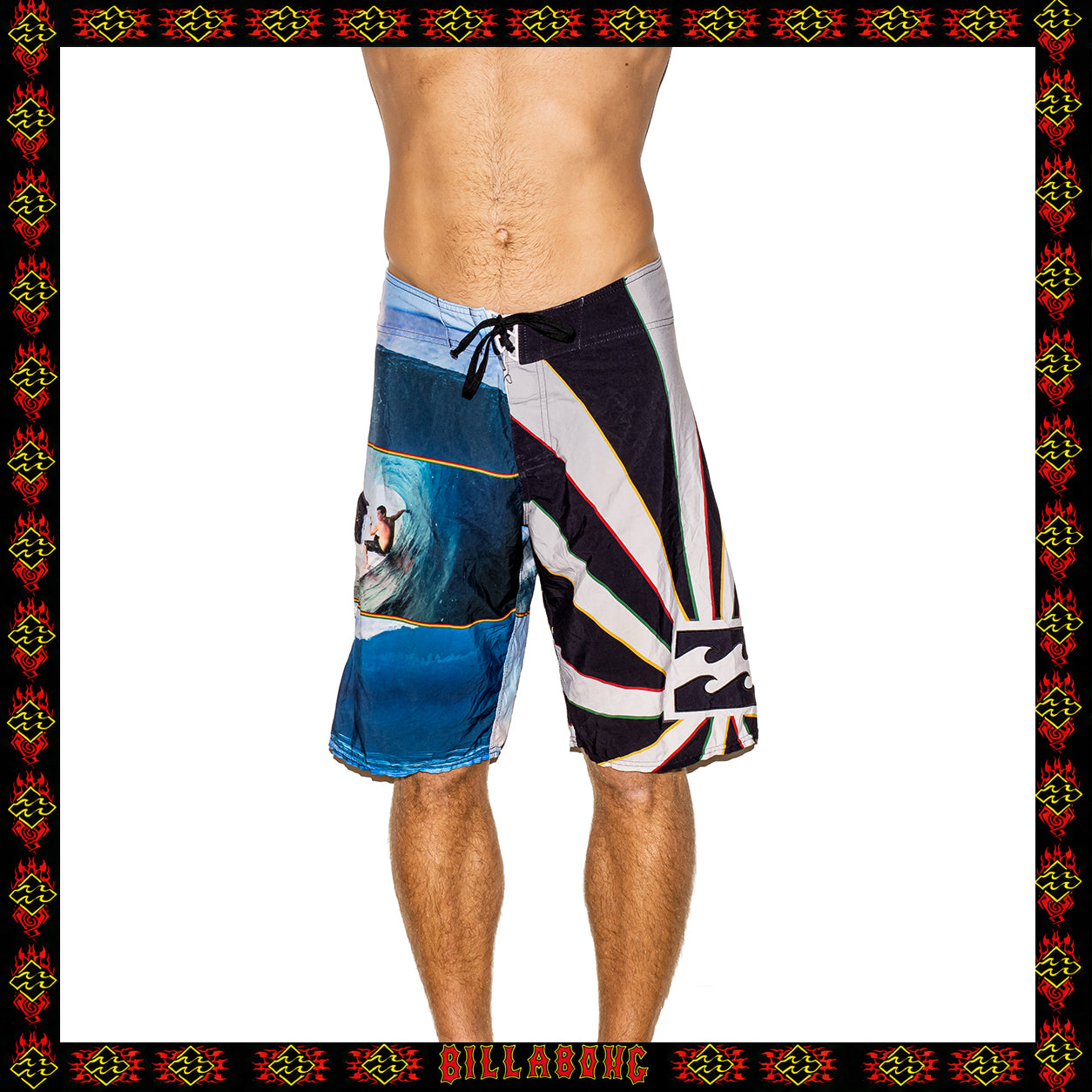 Y2K Billabong "Andy Irons Forever - Rising Sun Platinum X2" Boardies (32")