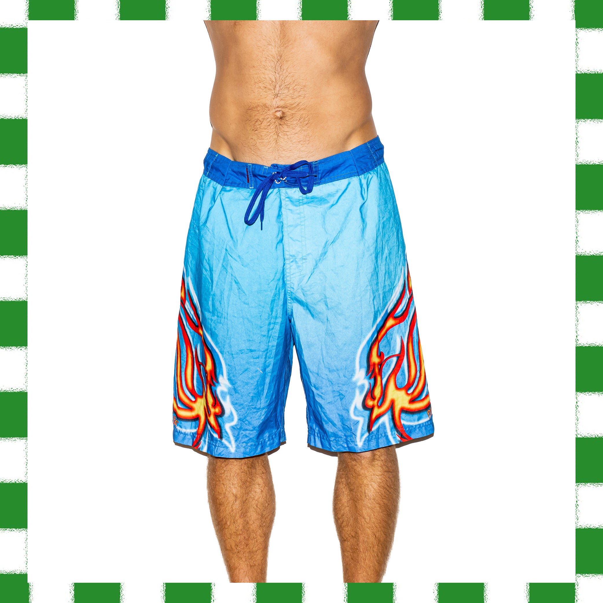Y2K Piping Hot Flame Tech Boardies (34")