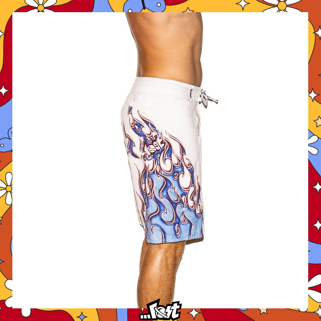 Y2K Lost Enterprises Mayham Flame Boardies (30")