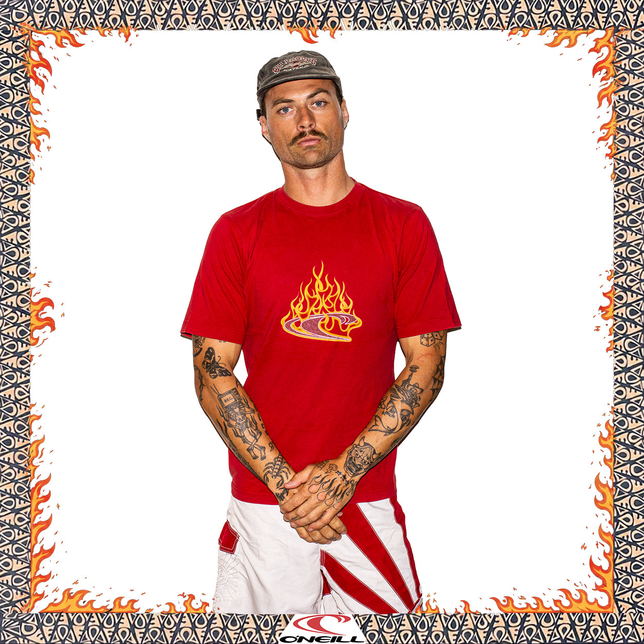 Y2K O'Neill Flame Graphic Tee (M)