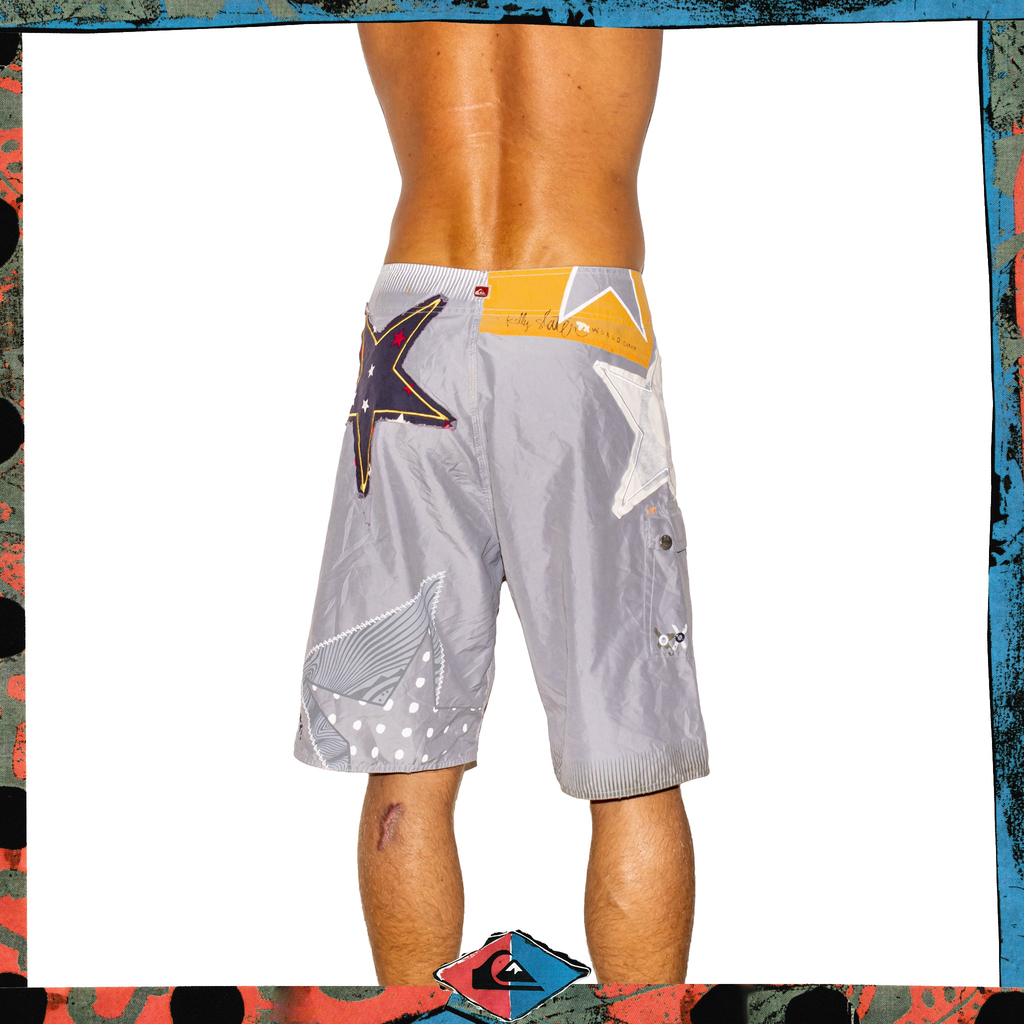 Y2K Quiksilver "Kelly Slater - 7x WC Signature Series" Boardies (32") *RARE*