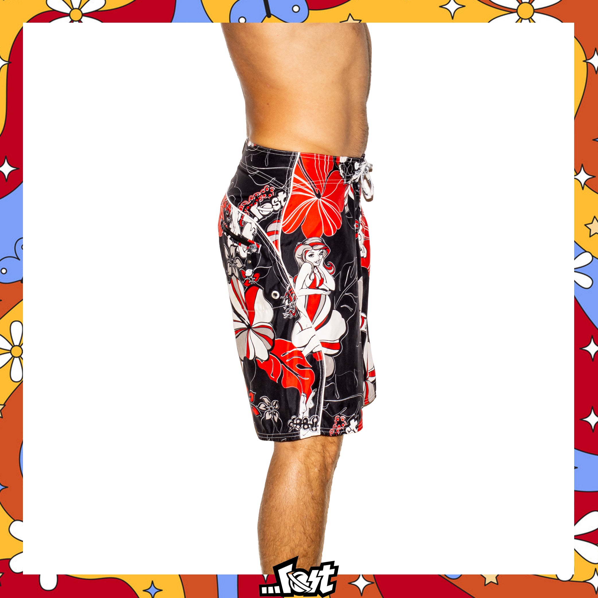 Y2K Lost Enterprises "Floral" Mayham Boardies (30") *RARE*