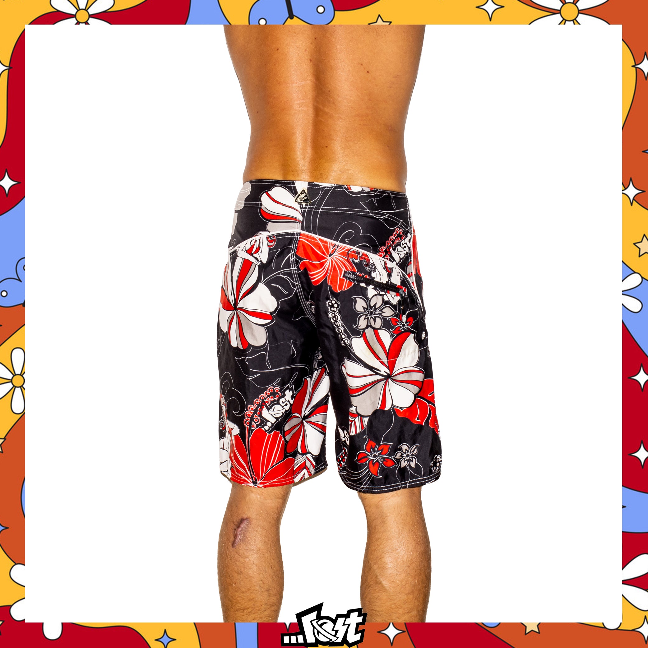 Y2K Lost Enterprises "Floral" Mayham Boardies (30") *RARE*