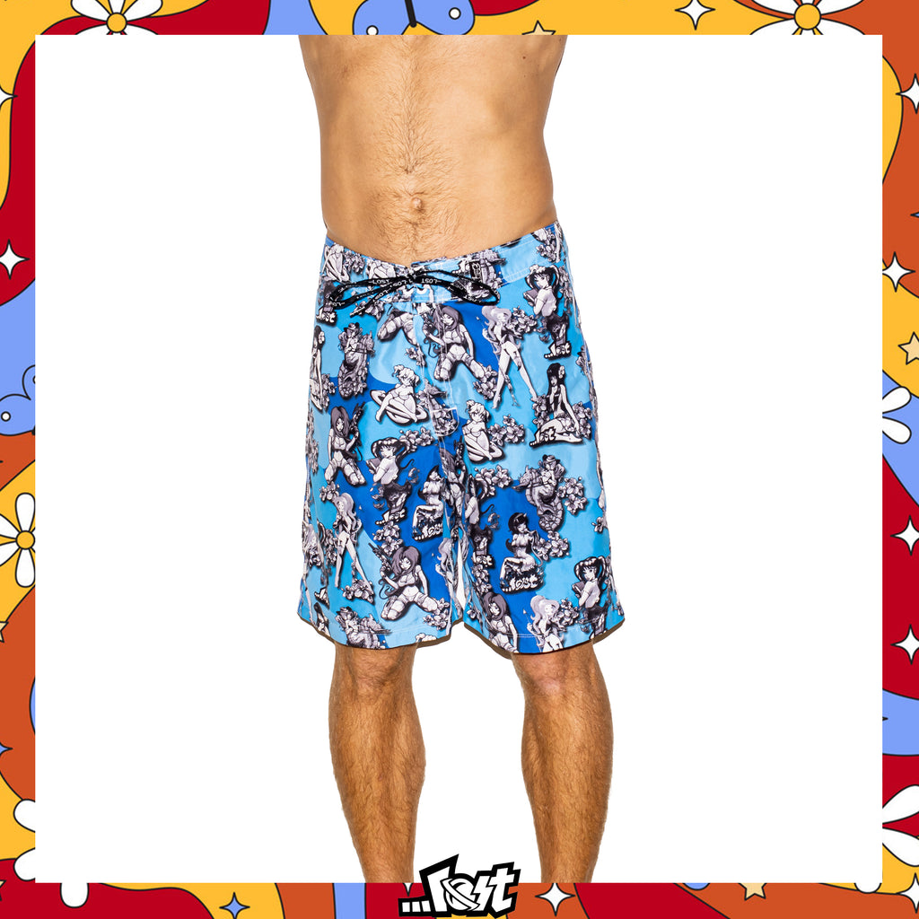 Y2K Lost Enterprises "Surf Manga" Mayham Boardies (32") *RARE*