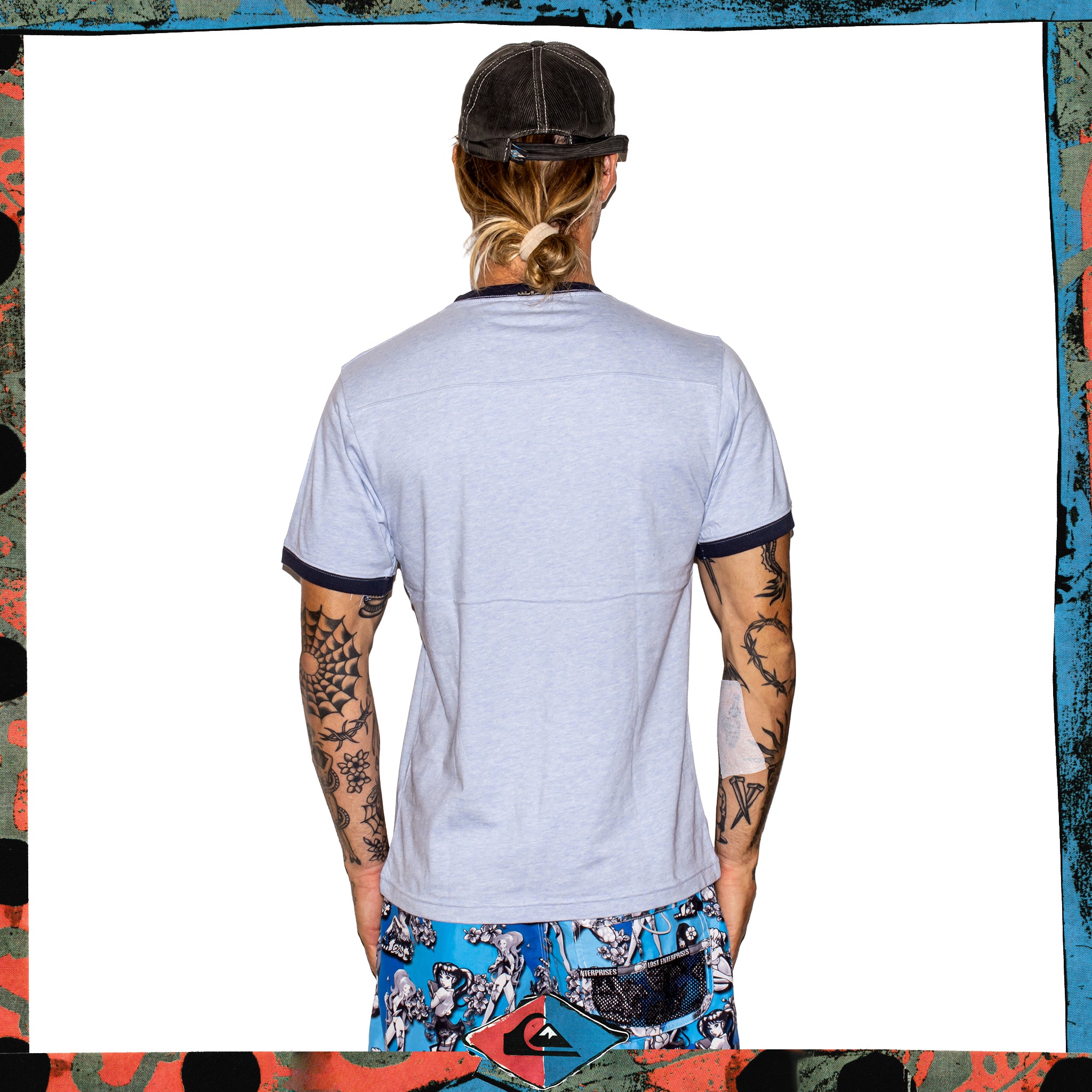 Y2K Quiksilver Ringer Tee (M-L) *DEADSTOCK*