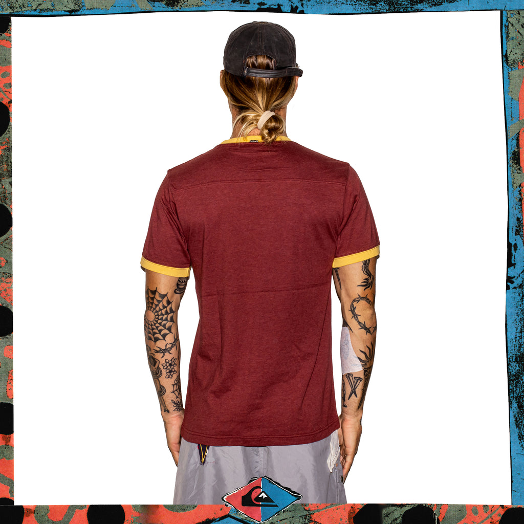 Y2K Quiksilver Ringer Tee (M-L) *DEADSTOCK*