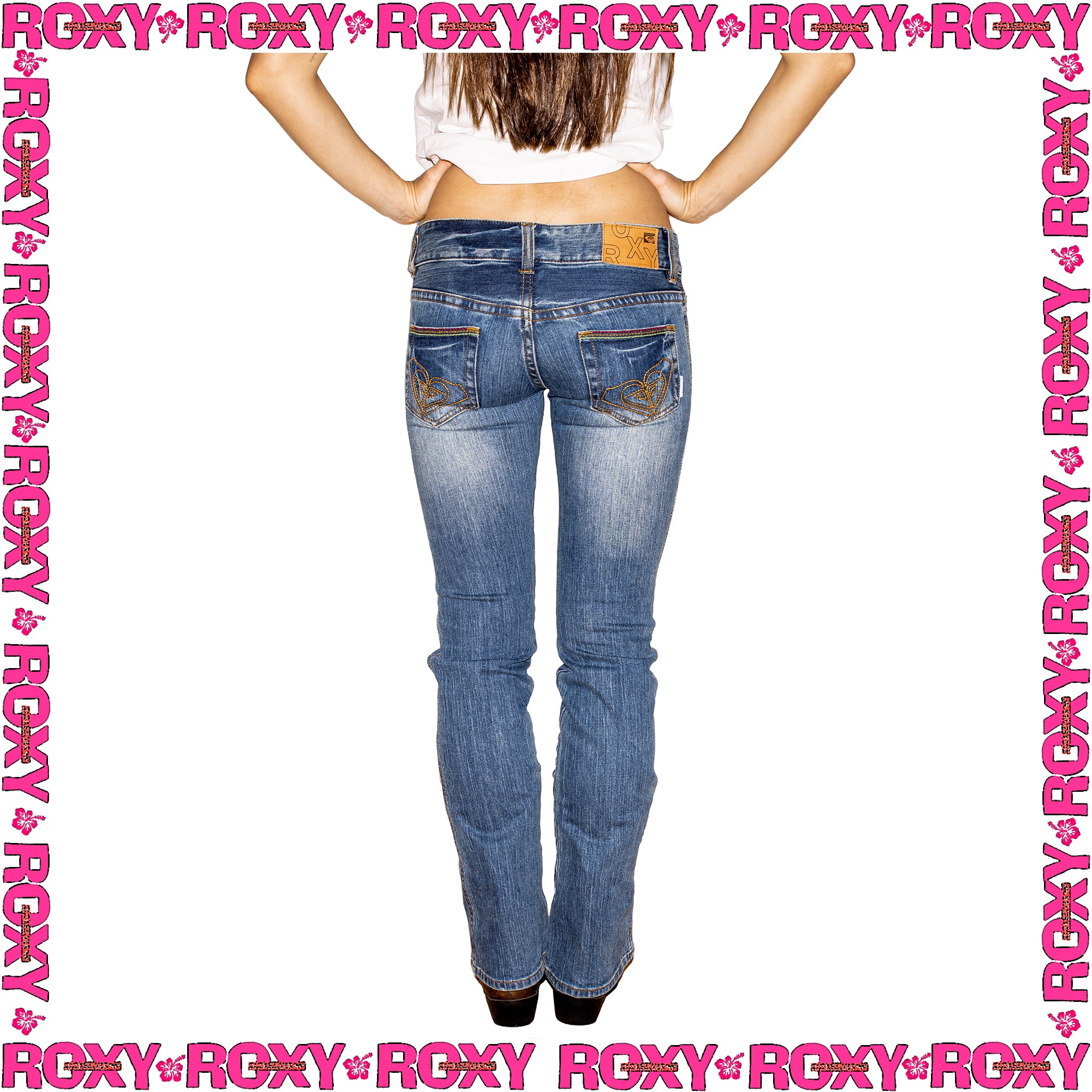 Y2K Roxy "Slim Boot Cut" Low Rise Denim Jeans (26")