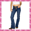 Y2K Roxy "Lacey Cowgirl - Boot Cut" Low Rise Denim Jeans (28") *DEADSTOCK*