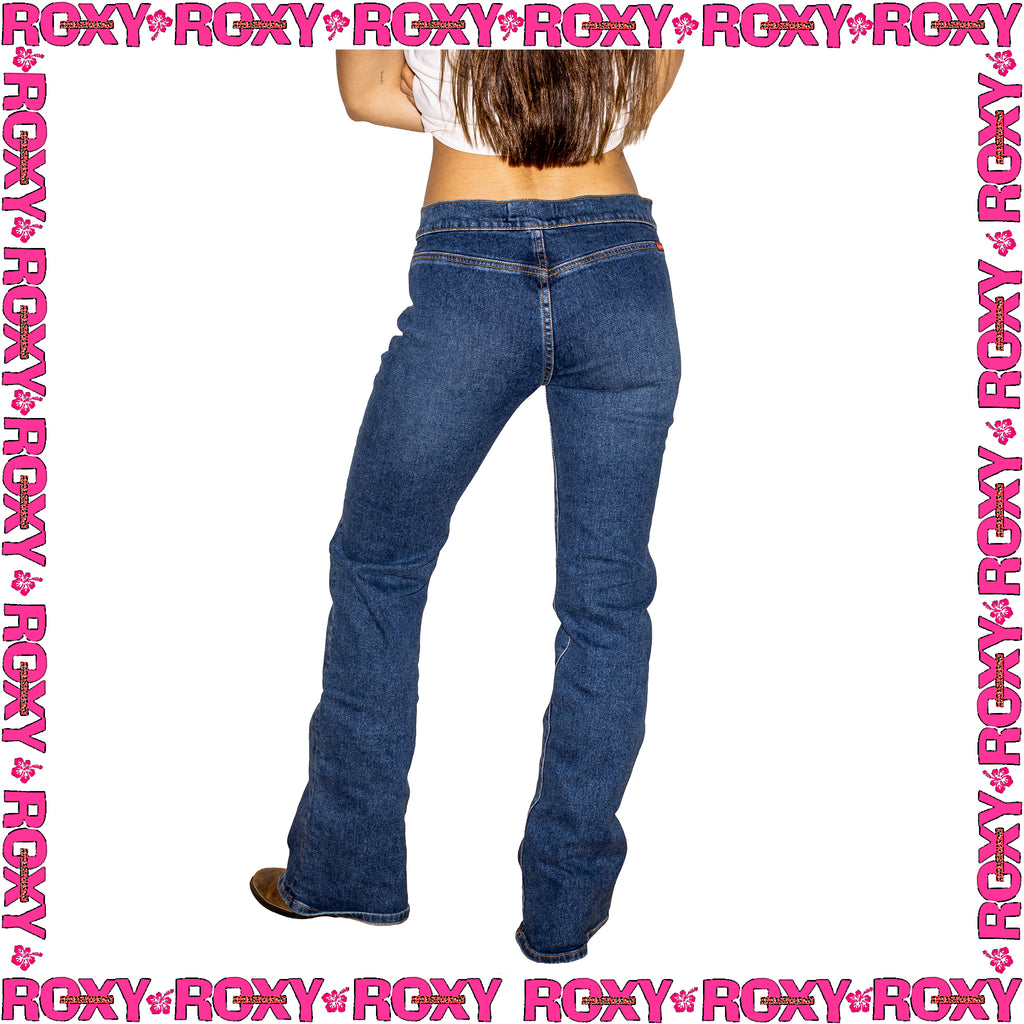 Y2K Roxy "Lacey Cowgirl - Boot Cut" Low Rise Denim Jeans (28") *DEADSTOCK*