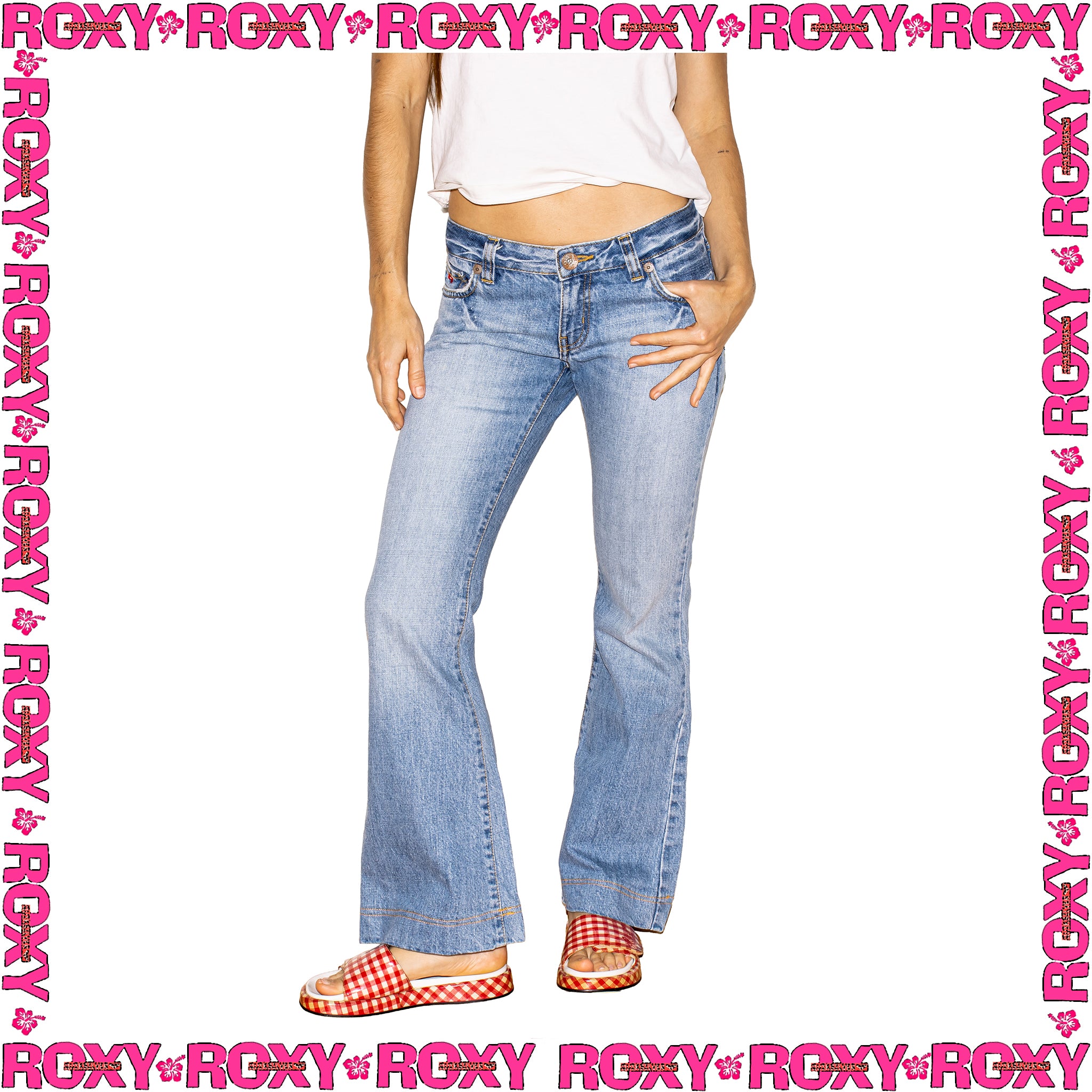 Y2K Roxy "Boot Cut" Low Rise Denim Jeans (28")