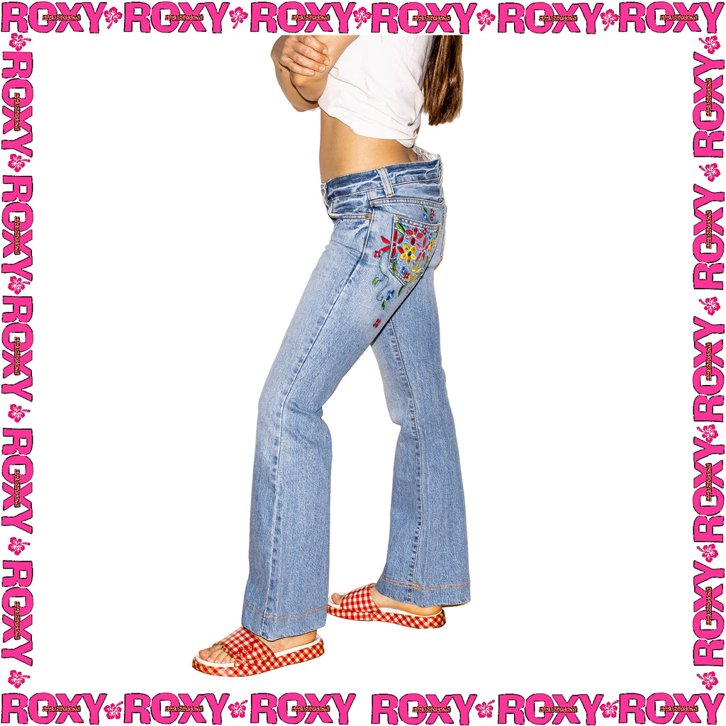 Y2K Roxy "Boot Cut" Low Rise Denim Jeans (28")