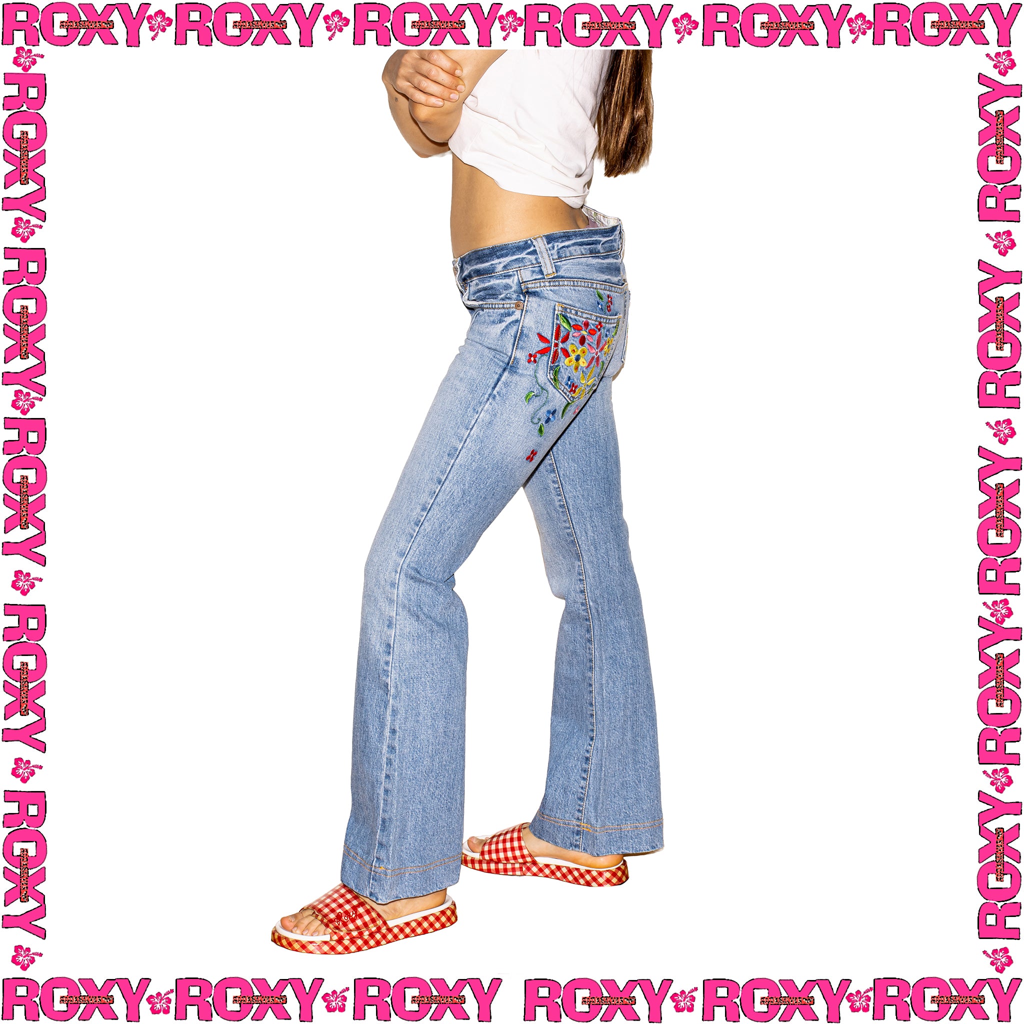 Y2K Roxy "Boot Cut" Low Rise Denim Jeans (28")