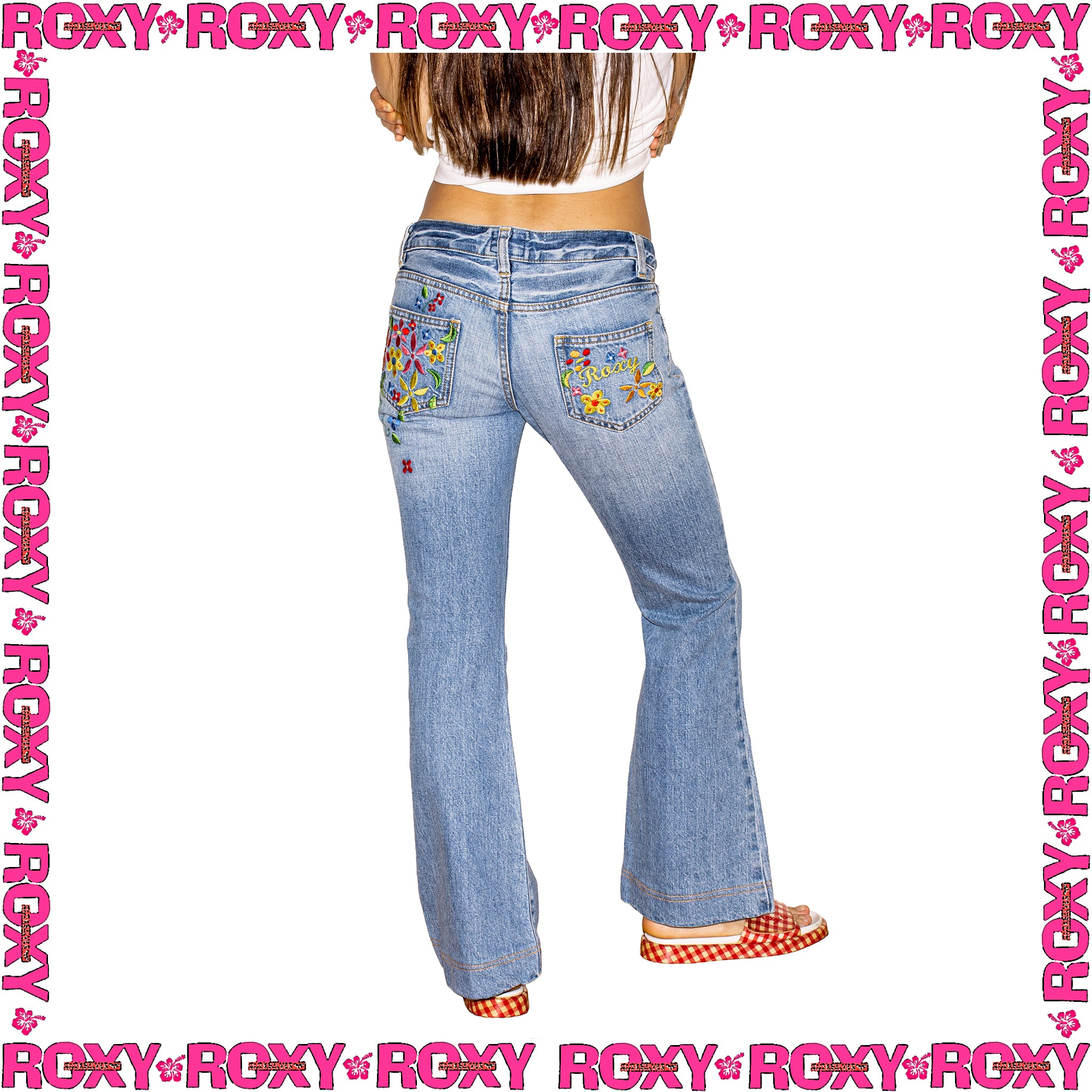 Y2K Roxy "Boot Cut" Low Rise Denim Jeans (28")