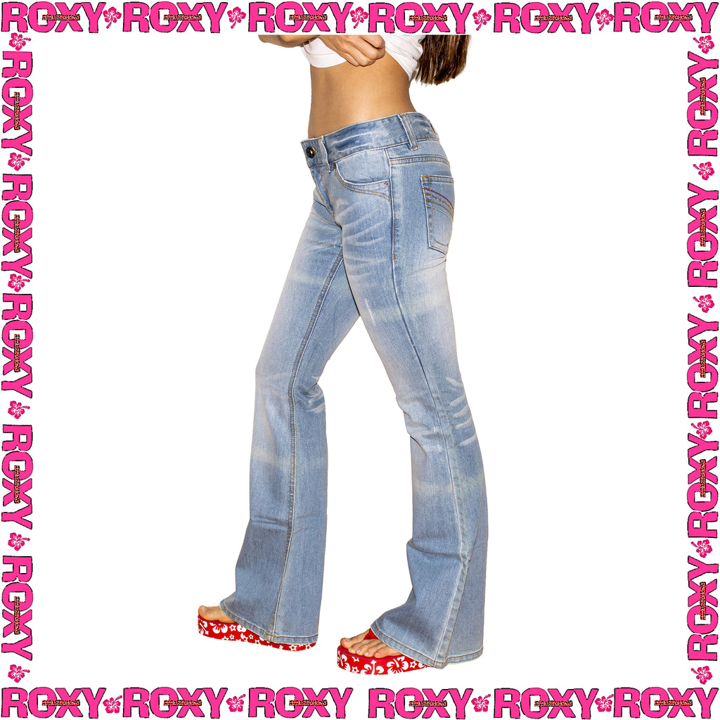 Y2K Roxy "Flared" Low Rise Denim Jeans (27")